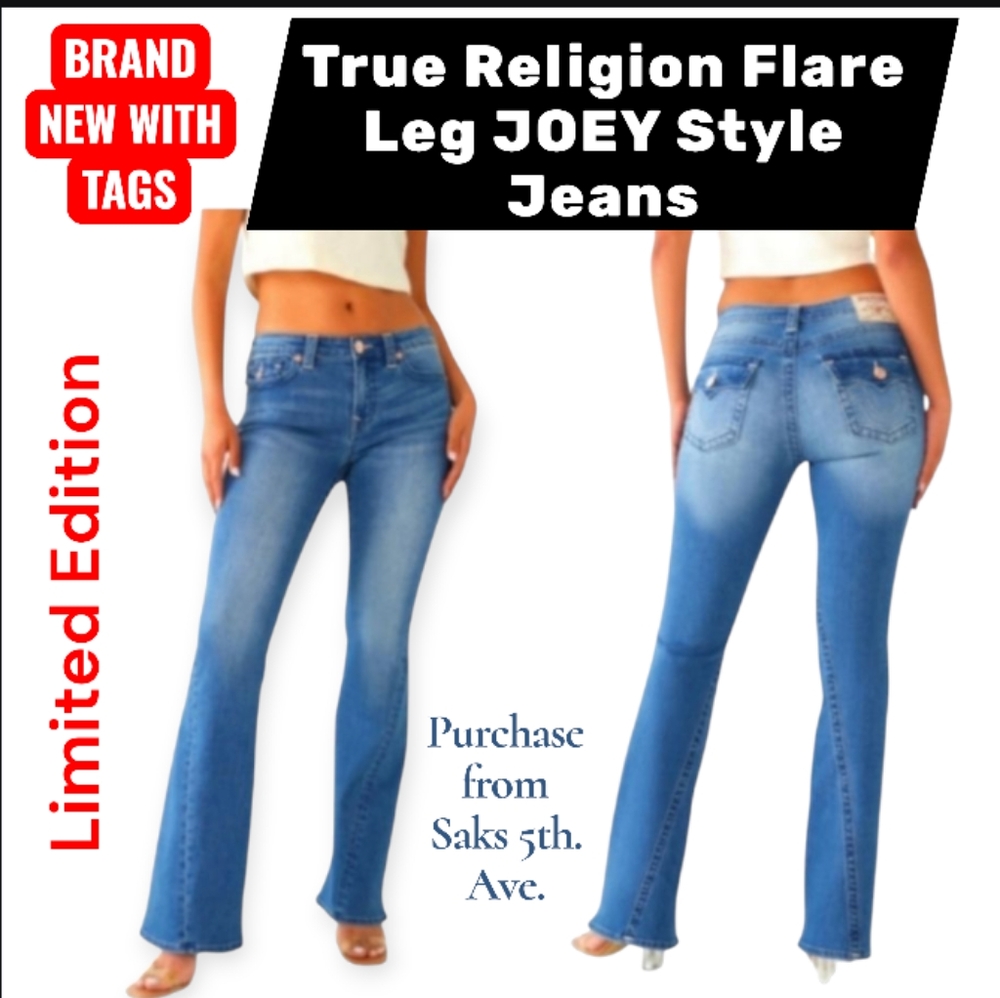 🆕👖NWT True Religion Flare Bottom- JOEY STYLE Limited Edition Jeans📦🎁